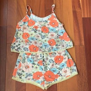 Floral Romper Size M Charlotte Russe